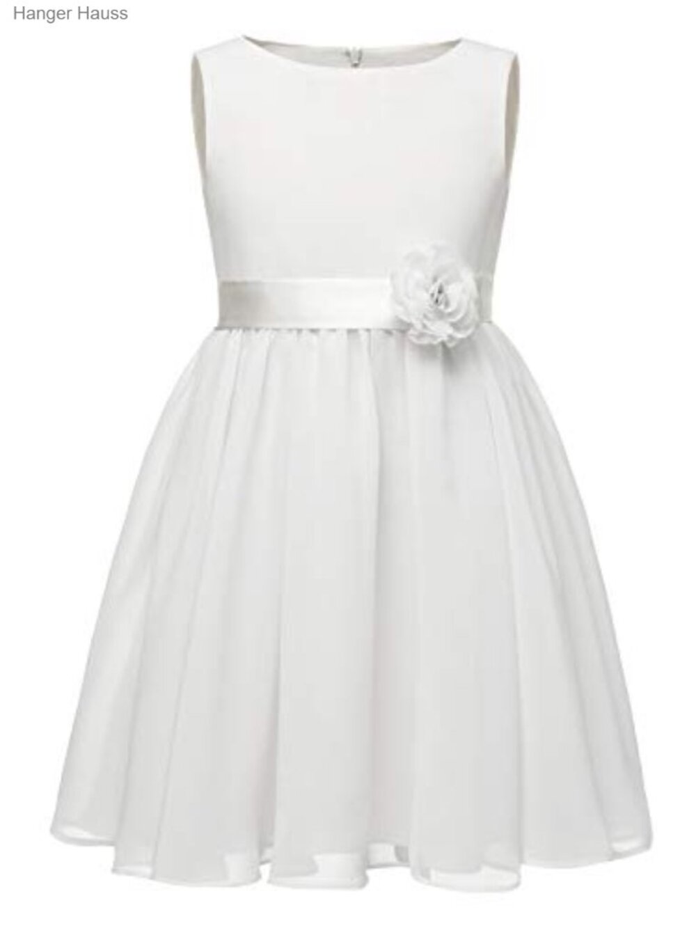 Chiffon Flower Girl Dress Ruffled Formal Wedding Party Sleeveless A-Line